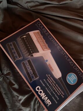 Conair Double Ceramic Styling Dryer - White/Pink